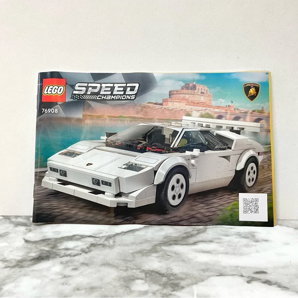 LEGO Speed Champions 76908 Lamborghini Countach Complete Set With Manual